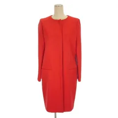 ダイアンフォンファステンバーグ DIANE von FURSTENBERG テーラード ジャケット ノーカラー コート ロング 赤 レッド 0 アウターのサムネイル