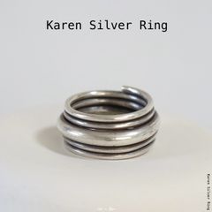 KarenSilver】ハンドメイド ヴィンテージシルバー トライバルリング