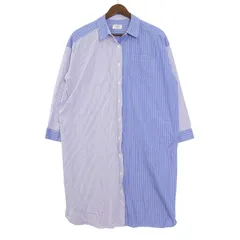 BEAMS HEART ビームス ハート 通年 切替★ 長袖 ストライプ ロング シャツ ワンピース Sz.F レディース