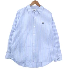 Labrador Retriever × MONO-MART ラブラドールレトリバー モノマート 通年★ 長袖 ストライプ シャツ Sz.L メンズ