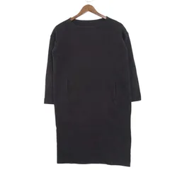 MUJI 無印良品 通年★ カットソー ワンピース Sz.XS～S レディース 黒