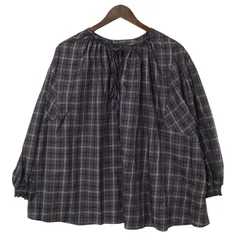 studio CLIP スタジオクリップ 通年★ レーヨン チェック ブラウス チュニック プルオーバー Sz.F レディース
