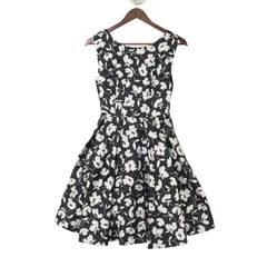 alice+olivia アリスオリビア 通年 ストレッチ★ 花柄 フローラル フィット＆フレア ワンピース Sz.0 レディース