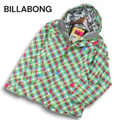 BILLABONG ビラボン 秋冬 ロゴ★ チェック スノーボード ウェア ジャケット ブルゾン 防寒 Sz.M メンズ スキー スノボ