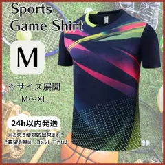 M ゲームウェア テニス バドミントン グラデーション 半袖 T シャツ 紺