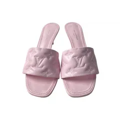 未使用 ルイヴィトン LOUIS VUITTON レディース モノグラム ミュール サンダル ピンク 35