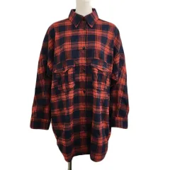 イーストボーイ EAST BOY シャツ ジャケット ボタンダウン チェック 長袖 F 赤 紺 レッド ネイビー