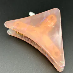 【新品】ヘアアクセサリー ヘアクリップ バンスクリップ 三角 トライアングル ピンク 可愛い◆