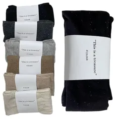 【新品】 [Eukkis] ニットタイツ レディース 水玉柄ドットタイツ コットンパンスト 綿 秋冬防寒 あったか 発熱蓄熱保温 ハイウエスト 300デニール 足なり直角 厚手 美脚ストッキング ブラック 0