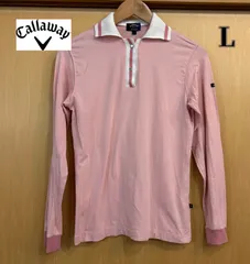 Callaway GOLF COLLECTION ピンク長袖ポロシャツ　ゴルフウェア　サイズL　241-152302