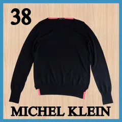 MICHEL KLEIN　ニットトップス　長袖　ブラック　薄手　レディース