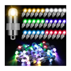 LIHAO 提灯 ライト バルーンライト led 豆電球 30個入レインボー ミニLEDライト 提灯 風船 ライト 汎用ライト イルミネーションライト お祭り パーティー イベント 結婚式 飾り クリスマス ライト 装飾 RGB効果 1