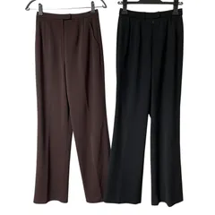 RE259【美品】Leilian レリアン フレアパンツ 2点セット まとめ売り ブラック/ブラウン サイズ9