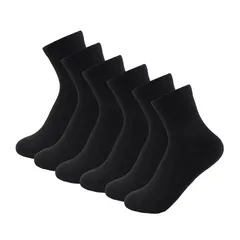 (百方)【強力消臭靴下】ソックス 専用BOX付き6足組セット メンズ 臭わない 無臭 スニーカーソックス ミドル丈 リブ ビジネス カジュアル 高級綿40コーマ糸 銀イオン(フリーサイズ, 黒)… 0