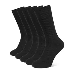 [CLOSEMATE] 【強化版】靴下 メンズ ビジネスソックス 防臭吸汗 5足組 耐久性 クルーソックス 吸湿通気 蒸れない 四季適用 M:24-28cm L:28-32cm 大きいサイズ 無地 コーマ綿 カジュアル 通勤通学 1