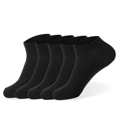 [Josnown] 強化版 靴下 メンズ 5足組セット 通気消臭 ビジネス カジュアル 高級綿 くるぶし スポーツ ソックス 24.0-28.0 cm 1