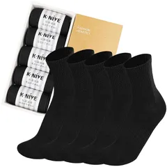 [Ｋ・ＮＩＶＥ] 靴下 メンズ ビジネスソックス 黒 破れにくい 抗菌消臭 蒸れない 毛玉になりにくい コーマ綿 無地 くつした 5足組セット 24.0～28.0cm 1