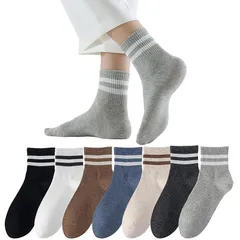 [Tersila] 靴下 メンズ スポーツ ソックス くるぶし 通気性 抗菌防臭 吸汗速乾 滑り止め スニーカー アウトドア ソックス バスケットボールソックス 綿 春夏秋冬 男女兼用 24～28cm 7足セット 1