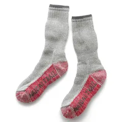 [ナイガイ] メリノウール混 登山 ソックス 山登り トレッキング ソックス 靴下 クルー丈 パイル編み メンズ レディース 90301028 (23-25cm, 16.レッド) 1