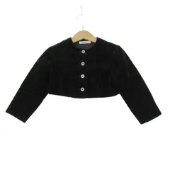 ファミリア ノーカラージャケット アウター ボレロ フォーマル キッズ 女の子用 105サイズ ブラック Familiar 【中古】