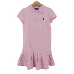 ラルフローレン ポロワンピース トップス 半袖 コットン キッズ 女の子用 6Xサイズ ピンク RALPH LAUREN 【中古】