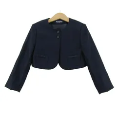 ファミリア ノーカラージャケット アウター ボレロ フォーマル 日本製 キッズ 女の子用 115サイズ ネイビー Familiar 【中古】