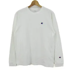 チャンピオン 長袖Ｔシャツ トップス ワンポイントロゴ ロンT コットン メンズ Mサイズ ホワイト Champion 【中古】