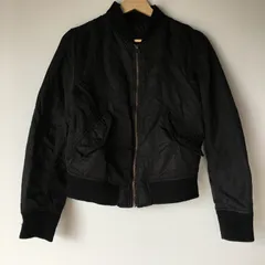 ユニクロ MA-1ブルゾン レディース M ブラック 2821202510220020
