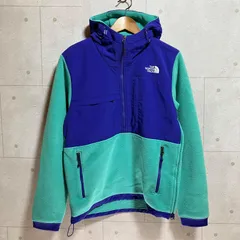 THE NORTH FACE ノースフェイス デナリ フリース ジャケット アノラックパーカー ハーフジップパーカー アウター S ロゴ 刺繍 ブルー グリーン メンズ アウトドア キャンプ SG350-7