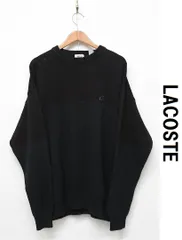Q372/ヴィンテージ IZOD LACOSTE オーバーサイズセーター 黒染め