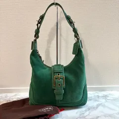 Vintage Coach Suede Hampton Bag Green