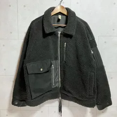 KOOI コーイ ボアフリースジャケット ボアブルゾン アウター S ジップアップ ブラック 黒 メンズ SG351-5