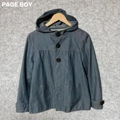 PAGE BOY デニムブルー フード付きパーカー Mサイズのサムネイル