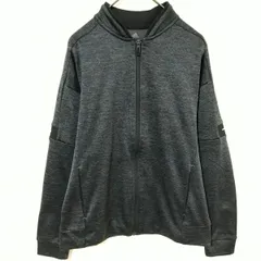 アディダス　adidas　フルジップアップジャケット　レディースM　黒色　杢柄　肩ライン　肩ロゴ