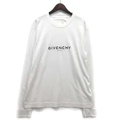 ジバンシィ GIVENCHY 両面 ロゴ プリント 長袖 Tシャツ カットソー クルーネック BM71CY 3Y6B ホワイト 白 Lのサムネイル