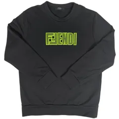 FENDI フェンディ ロゴトレーナー ブラック Sサイズ y2k FENDI フェンディ Tシャツ レディース メンズ ブランド スウェット