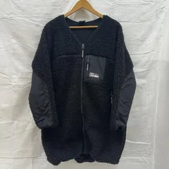 FIRST DOWN ファーストダウン ジャケット、上着 ジャンパー、ブルゾン 194-3503 フリースジャケット ポリエステル BLK FD ボア フリース コート