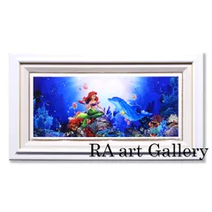 美品】ラッセン 版画 ガイディングライト ディズニーアリエルコラボ 美