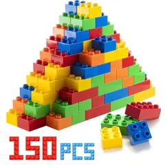 【新品】 WYSWYG 150ピース 5色 クラシック基礎ブロックセット デュプロ互換 アンパンマンブロック互換 想像力と創造力を育む知育玩具 幼児向け 1のサムネイル