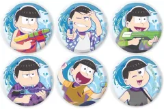 【新品】バッジ・ビンズ 【ボックス】おそ松さん 缶バッジ 01.ウォーターフェスver. 描き下ろしイラスト