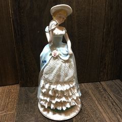 加藤工芸 KATO KOGEI レースドール 陶器人形 貴婦人 紺ドレ - メルカリ