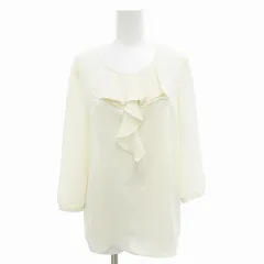 アナイ ANAYI フリルシャツ ブラウス シアー 長袖 38 白 ホワイト /FF