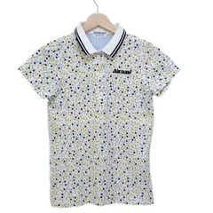 JackBunny!!(ジャックバニー) 半袖ポロシャツ サイズ0 XS レディース - 白×イエロー×マルチ 花柄