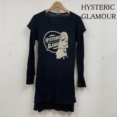 HYSTERIC GLAMOUR ヒステリックグラマー ワンピース ひざ丈スカート ワンピース カットソー 長袖 レイヤード リネン混 ヒスガール ロゴ