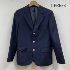 【極美品】5XLサイズ 洗える J.PRESS 銀ボタン パイピング赤 紺ブレ 定番 / 不朽の名作】ペピンメリノトロピカル 紺ブレザー / 金釦
