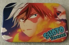 e-僕のヒーローアカデミア-　轟焦凍　振り向き　スクエア　缶バッジ