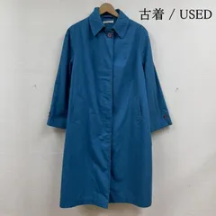 USED 古着 コート トレンチ ロングコート ボタン ジャケット スプリングコート 無地