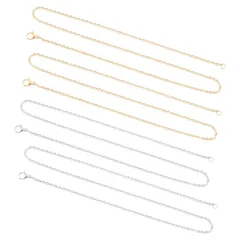 新品 チェーン チェーン チェーン アクセサリー メンズレディジュエリー セット アクセサリーパーツ ネックレス シルバーチェーン 留め具付き カニクラスプ付き 極細 ケーブルチェーンネックレスチェーン 304ステンレス ハンドメイド ネックレスチェーン 2m