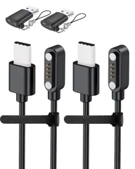 新品 NOTE AI/PLAUD Note Pro AI ボイスレコーダー 対応 充電ケーブル PLAUD 4ピン 充電器 TYPE-C 汎用マグネット充電コード [YAJOJO] 磁気吸着 急速充電 高耐久 便利性 軽量 小さい 持ち運びやすい 【2本セット