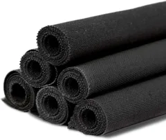 新品 (コブラック) 手芸用品 DIY 布 布 カットクロス 麻 綿 無地 ハギレ 6枚セット 30×30cm 生地 ハーフリネン 刺繍 GNEGNI